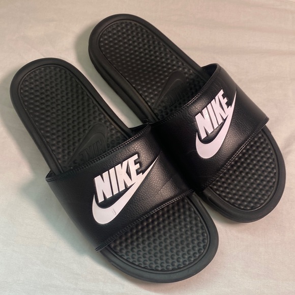 Nike Slides Black Men Cushion Sandal 